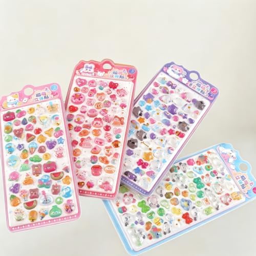 3D Puffy Stickers, Kawaii Resin Decorative Stickers for Phone Case, Notebook, Scrapbooking (Style 16)