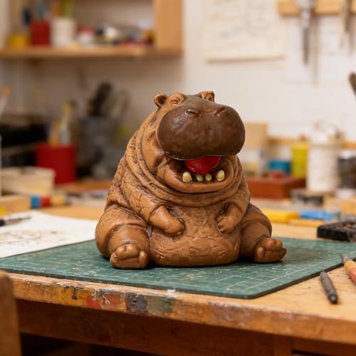 Hippo Silicone Mold Figurine Mould