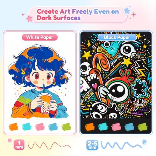 48 Colors Acrylic Paint Markers with Automatic Ink Control System