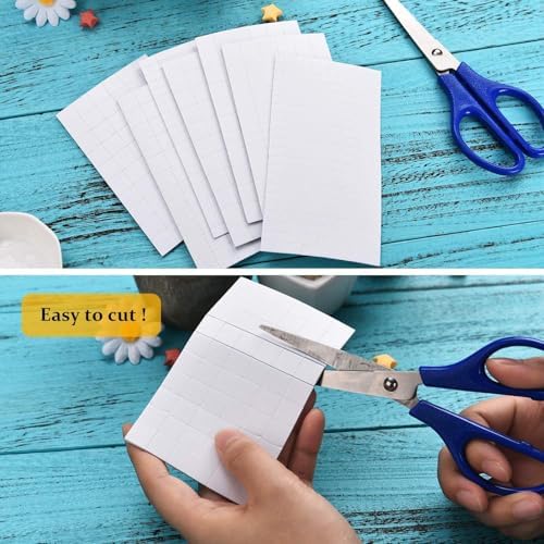 8 Sheets Foam Dots Squares, Adhesive 3D Foam Squares, 2 Sizes, Scrapbook