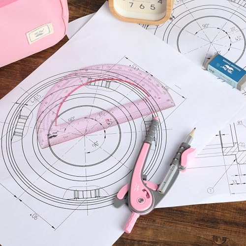 Mr. Pen- Geometry Compass and Protractor Set, 6 Inch Compass