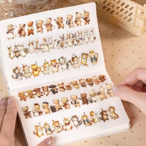 PET Tape Stickers for Scrapbooking Supplies, Cute Tape Stickers for Deco