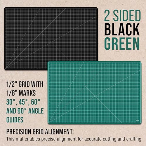 U.S. Art Supply 40"x60" Self-Healing Cutting Mat 5-Ply Green/Black