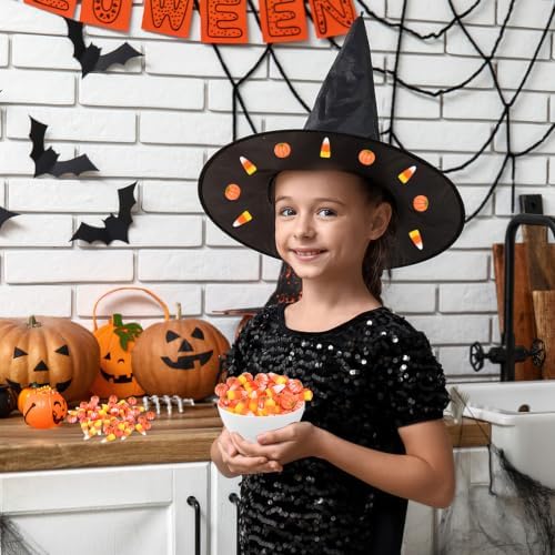 JUNEBRUSHS 50 Pcs Fake Candy Corns Artificial Pumpkin Resin Ornaments