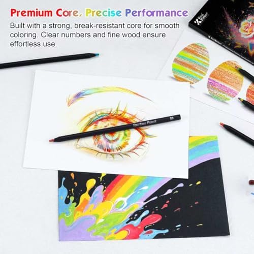 Art Supplies 24 Rainbow Colored Pencils, Teen Girl Gifts Trendy Stuff, Multicolored Cool Stuff Fun Art Pencil Teen Girl Gifts Trendy Stuff
