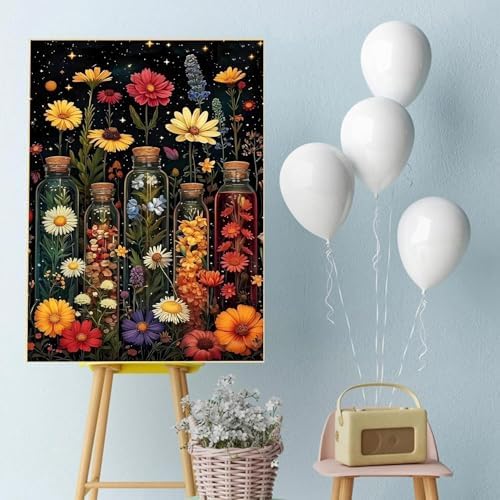 GOUOYANA Diamond Art Kits for Adults Vintage Flowers Diamond Painting Kits
