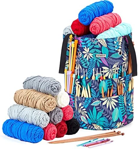 HOMEST Crochet Bag Organizer for Yarn Storage, and Knitting Accessories