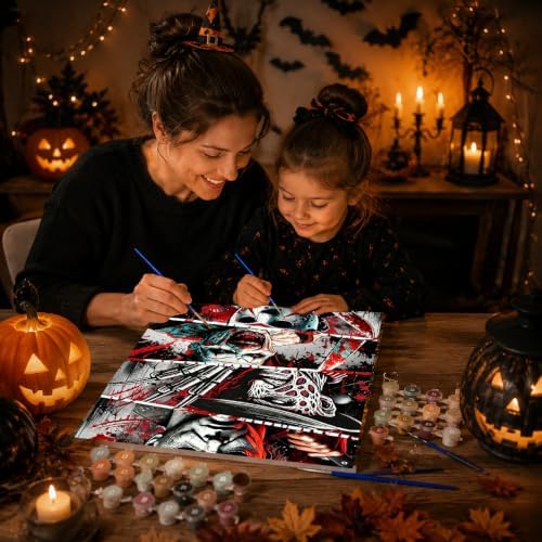 VIGEGU Horror Paint by Numbers Kit for Adults Beginner 12x16 Inch