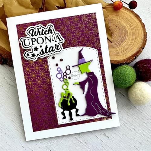 Halloween Witch Patchwork Magic Potion Metal Cutting Dies for Card Making
