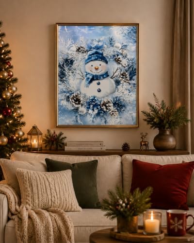 CraftBliss Snowman Paint by Numbers for Adults Beginner 12 x 16 Inch