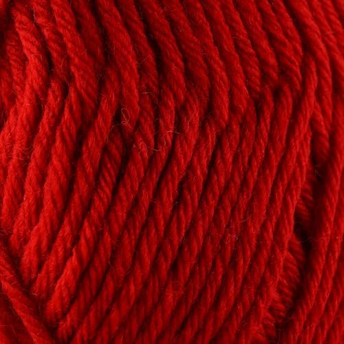 Sensy Roving Yarn, 3.5 oz, 132 Yards, Gauge 5 Bulky (Carmine Red)