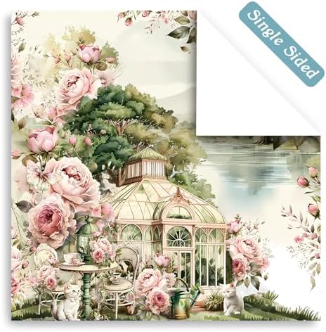 Scrapbook Paper, 24 Sheets 6"×6" 160gsm Single-Sided Patterned Cardstock