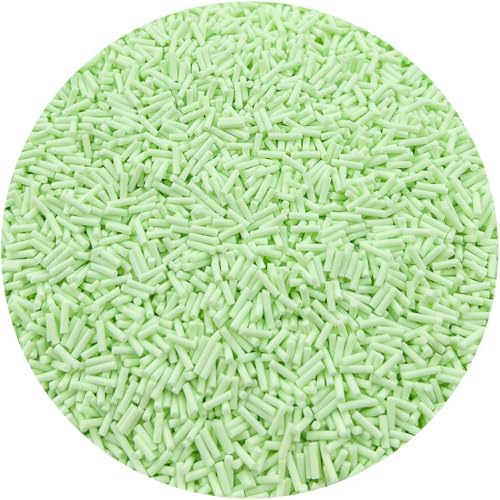 150g Fake Sprinkles Resin Sprinkles Clay Sprinkles Fake Candy Sprinkles Polymer Sprinkles Polymer Clay Slices for Resin Nail Slime Scrapbook DIY Art Crafts Making(238-light Green)