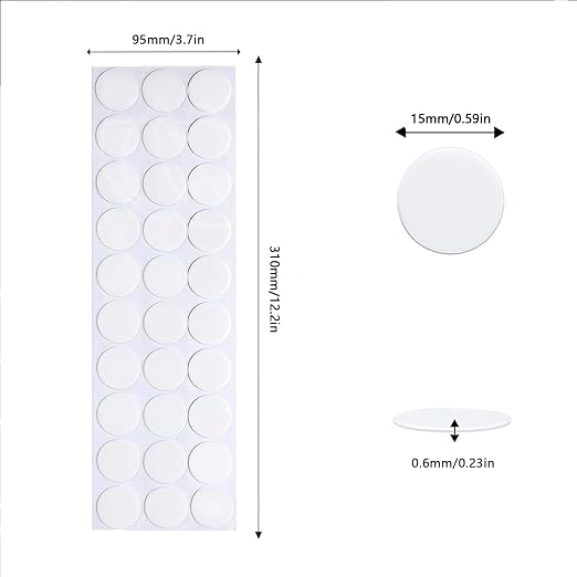 Adhesive Stick dots Two-Sided Sided Mounting Putty Stick Tack for Wall Hanging Crafts Balloons Festival Party Decorations,Clean Removable(.59"*0.59"-300)