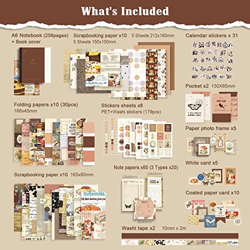 Scrapbook Supplies Kit, Vintage Junk journaling Supplies, Scrapbooking Kit