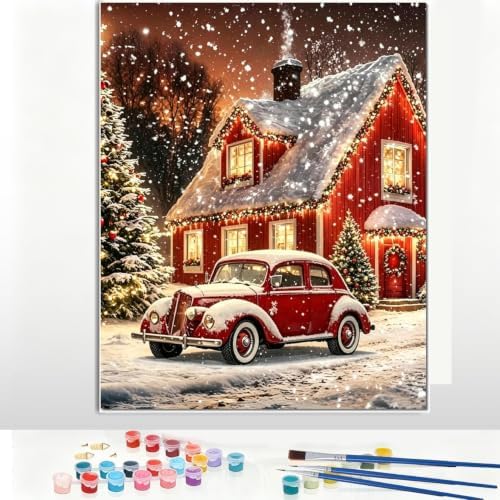 Pxzcrypha Christmas Paint by Numbers Kit for Adults 16X20inch