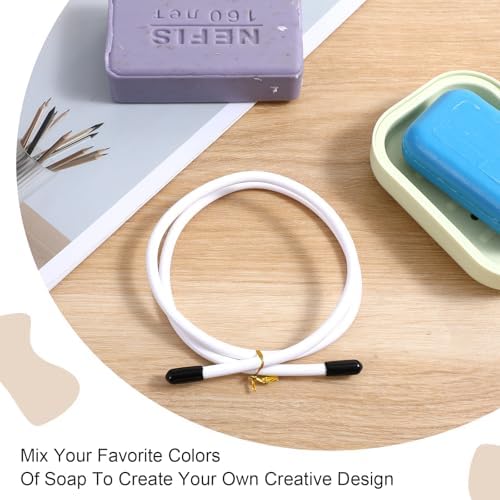 2pcs Cold Process Soap Making Kit, Ymapinc Bendable Soap Swirl Tool, Flexible Swirl Tool, Handmade Soaps Making Supplies Adjustable Hanger Wire Accessories