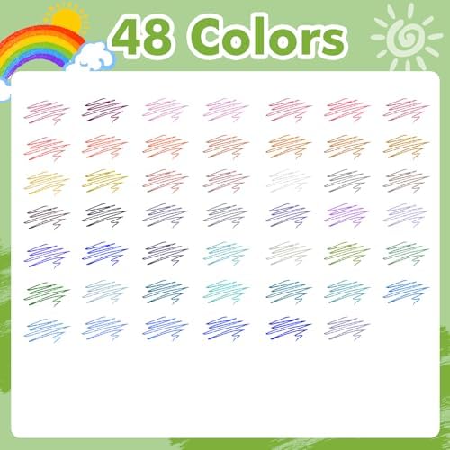 48 Colors Glitter Gel Pens for Adult Coloring, Fine Tip Sparkly Gel Ink Pens Set,Gel Glitter Pens - Smooth Writing Glitter Pens for Journaling, Drawing, Crafts, Doodling Art Supplies on Black Paper