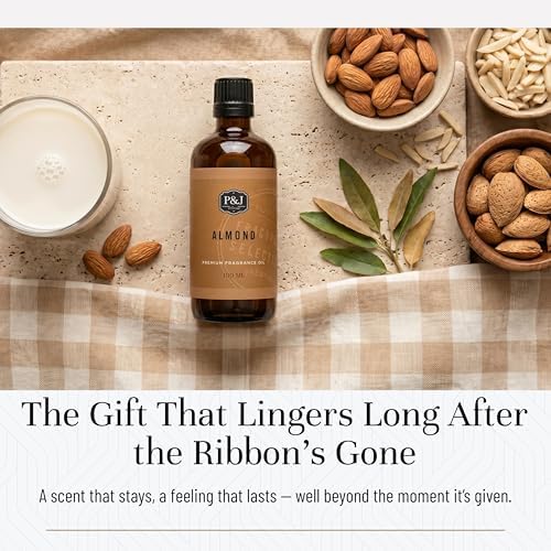 P&J Trading - Almond Scented Oil 100ml - Fragrance Oil for Candle Making, Soap Making, Diffuser Oils