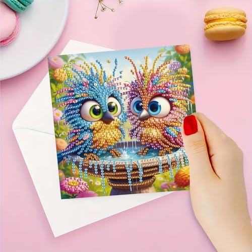 DDGYP 6 PCS Paper Folding DIY Diamond Art Greeting Cards Kit with Envelopes