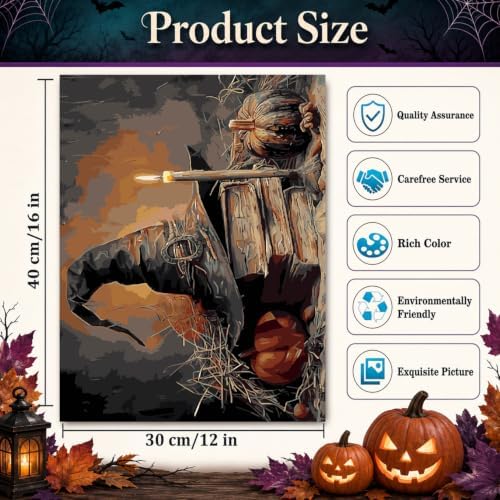Halloween Paint by Numbers Kit for Adults,Magic Hat Paint by Number
