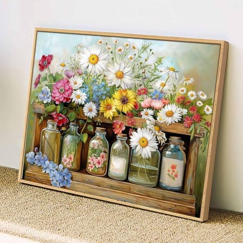 JATOK Paint by Numbers Kit for Adults, Flower, 16 x 20 in / 40 x 50 cm