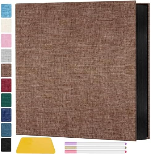 Zesthouse Photo Album Self Adhesive Pages, 60 Pages Magnetic Scrapbook Albums with Sticky Page, Photos Album Holds 8x10 & 5X7 & 4x6 & 6x8 & 3x5, Large Picture Book Ideal Gift for Family Wedding Baby