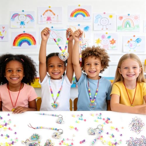 24 Set Back to School Crafts Kits, First Day of School Keychain Making Kit