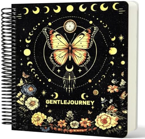 Hardcover Sketchbook,7.2"x8.3"Spiral Bound Drawing Pad, Butterfly