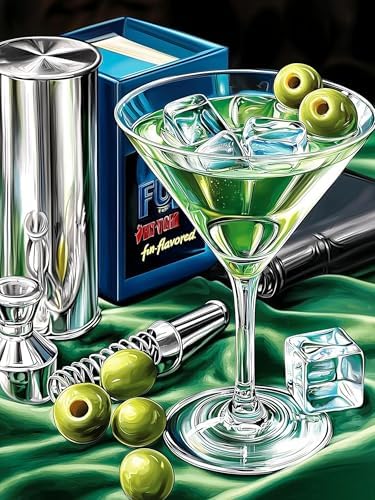 Axquilon Cocktail Diamond Art Kits for Adults 12x16 inch