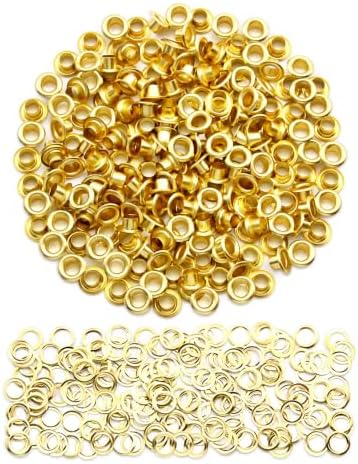 SEMINI 400 Sets 5mm Gold Grommet Eyelet Kit for Fabric Leather Crafts