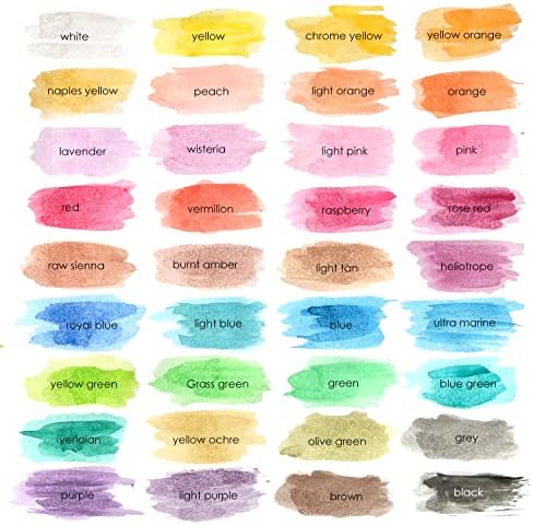 Watercolor Paint Set, 36 Colors of Washable Watercolor Paint Includes Watercolor Palette and 3 Paint Brushes. Great Water Color kids paint