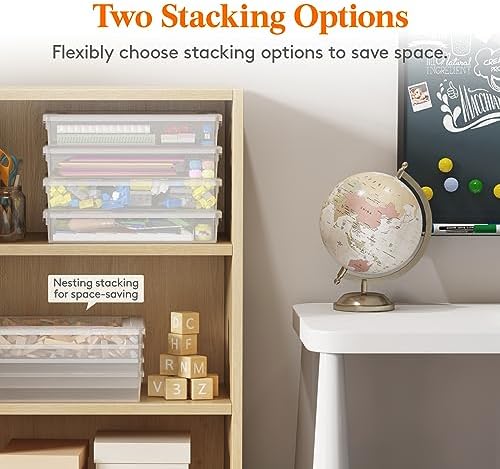 Lifewit Paper Organizer Storage with Lid, Fits 8.5" x 11" Letter, 4 Pcs