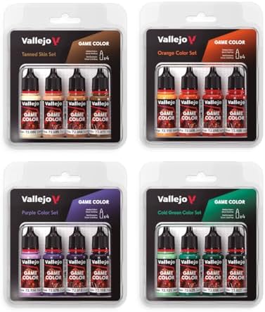 Vallejo - Ultramarine Color Set, Game Color, 4 Bottles x 0.6 fl.oz.