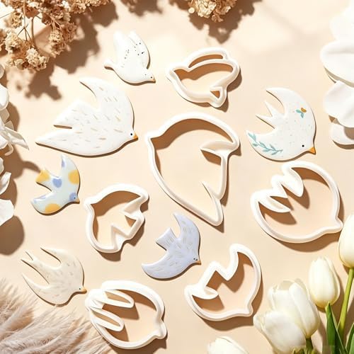 11PCS Bird Polymer Clay Cutters for Earrings