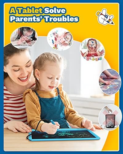 TEKFUN Toys 12" LCD Writing Tablet for Kids Ages 3–8, Drawing Tablet Toy for Boys & Girls, Easy Way to Keep Kids Busy, Mess-Free Doodle Board for Travel, Learning & Play