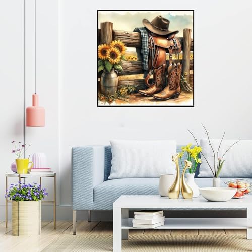 Lophomie Diamond Art Kits for Adults, 5D Western Diamond Painting Kits