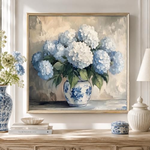 Diamond Art Kits for Adults,Vintage Hydrangea Diamond Painting Kits 14X14In