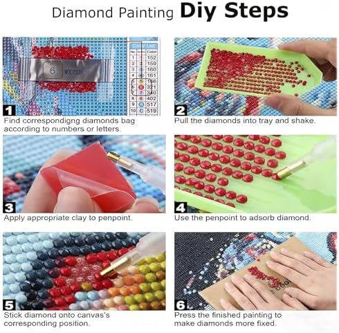 Hummingbirds Diamond Art Kits for Adults,12x16 in Full Round Drill Painting