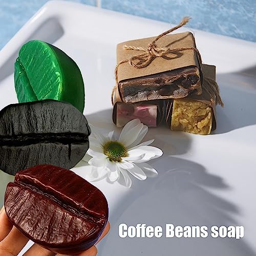 Silicone Soap Molds, Coffee Bean, 2 Pack | silicone molds for soap making, DIY Crafts, Candle, Non-stick, Soft and Durable