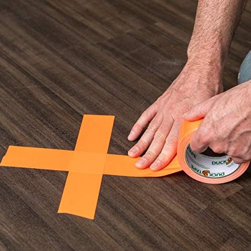 Duck Brand 1265019 Color Duct Tape, Neon Orange, 1.88 Inches x 15 Yards, Single Roll (Pack of 2)