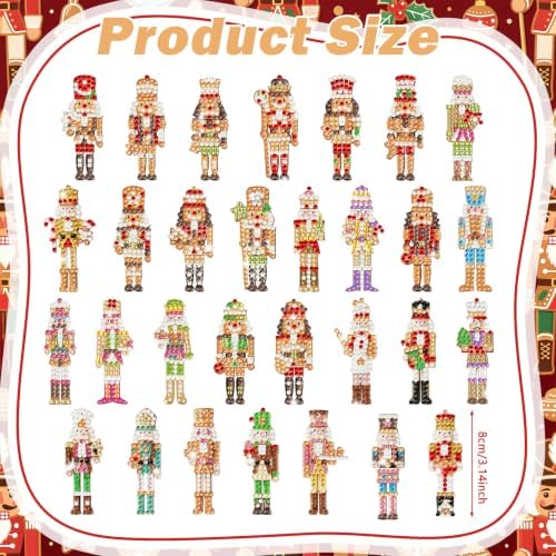 Motipuns 30 Pcs Diamond Magnets,the Nutcracker,Khaki