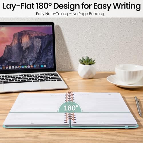 Lined Spiral Journal Notebook, A5 College Ruled Notebook for Note-Taking
