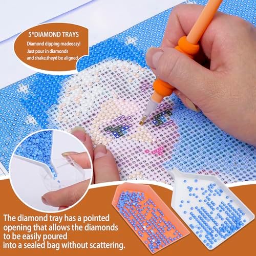 55PCS Diamond Art Accessories Tools Multiple Sizes Diamond Painting Kits