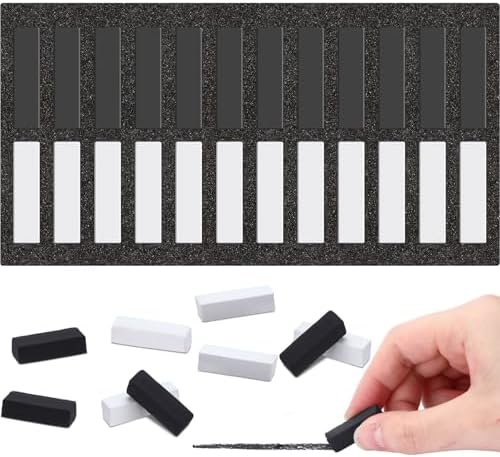 Watersay 24 Pcs Soft Pastel Drawing Chalk Set Square Sketch Chalk Non-toxic Artist Pastel Sticks for Professional Artists and Art Lovers(30 x 8 x 8 mm,Black,White)