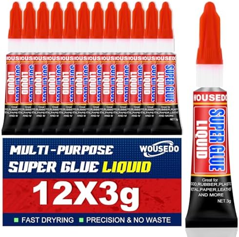 12 X 3g Super Glue Liquid, Fast Drying All-Purpose Cyanoacrylate(CA) Glue