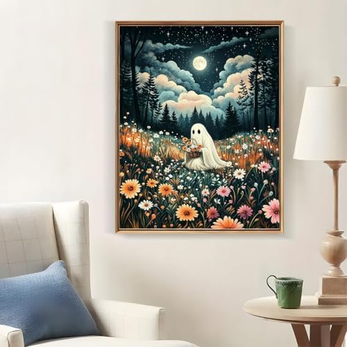 Tabszca Halloween Ghost Paint by Numbers Kit for Adults 16 X 20 Inch