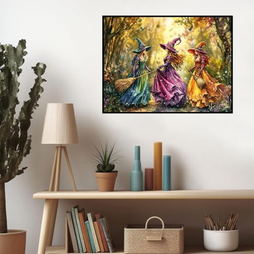 XUCNWL Diamond Art Kits for Adults,Forest Witch Diamond Painting