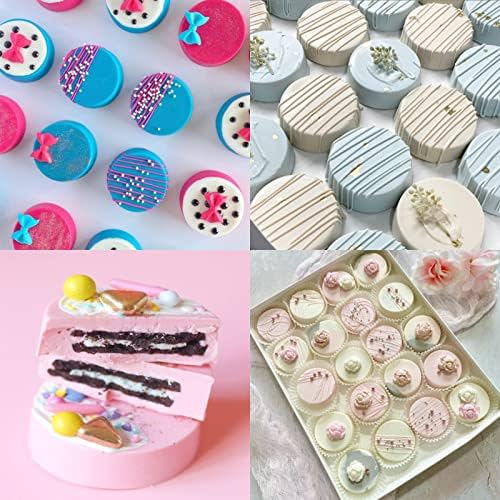 Chocolate Covered Round Cookies Molds, Biscuit Chocolate Mold, PET Plastic Mold-Round Cookies Mold Cylindrical Cylinder Candy Pudding.