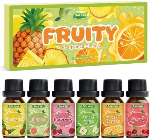 SALKING Fruity Fragrance Oils Set, Essential Oils for Diffuser for Home